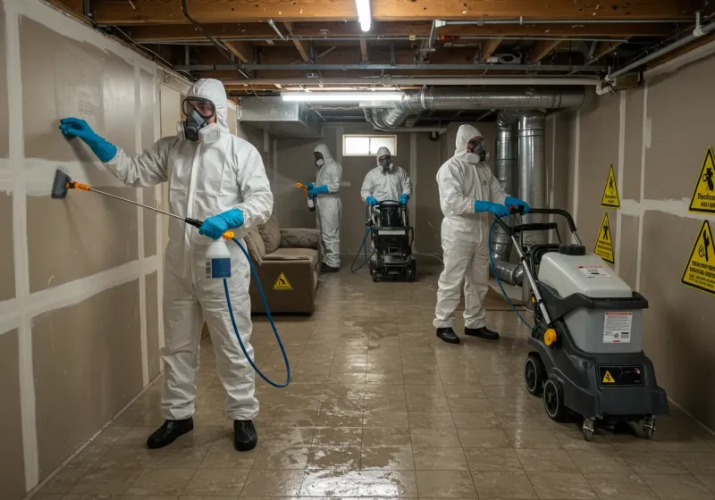 Basement Moisture Removal and Structural Drying process in Maryville, MO